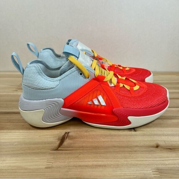 NEW Adidas SMU Exhibit Select Basketball Sneakers womens 8 Solar Red Silver blue - Picture 1 of 9